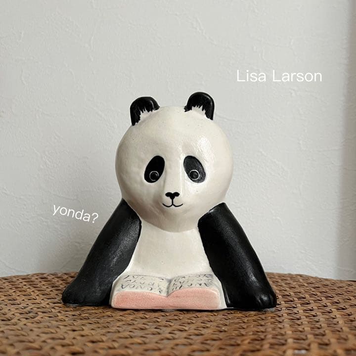 リサ・ラーソンLisaLarsonパンダyonda？新潮文庫非売品オブジェ元箱付