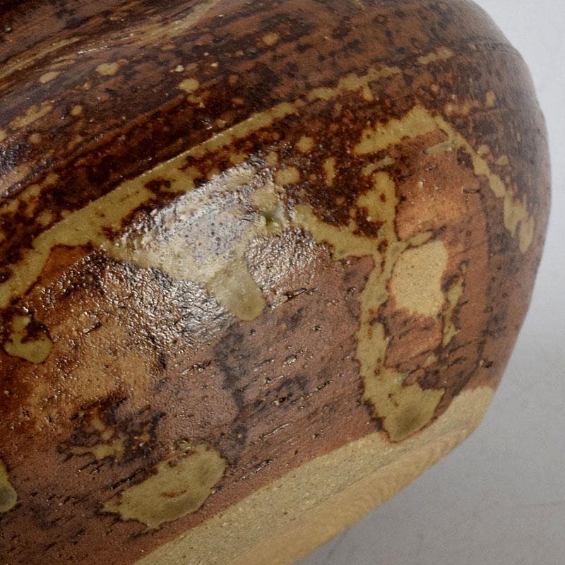 茶道具 瀬戸焼 南山窯 田沼起八郎作 渋紙手 茶入 仕覆付 共