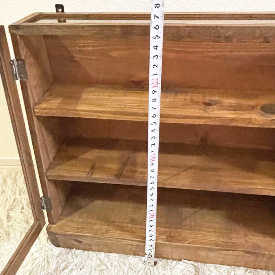 木製 ショーケース コレクションボックス 飾り棚 アンティーク 透明