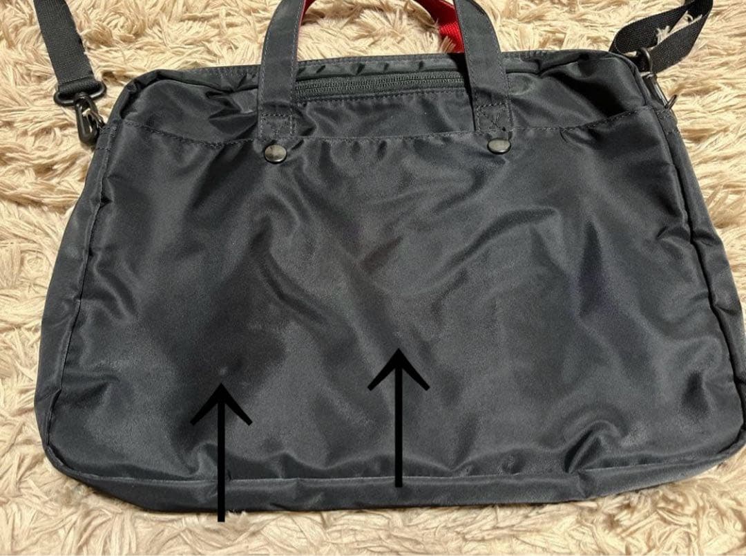 PORTER エルファイン L-fine 2WAYバッグ　黒赤