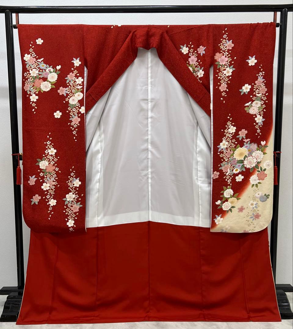 振り袖 フルセット 全通袋帯 別誂長襦袢 成人式 金彩加工 刺繍入り 739