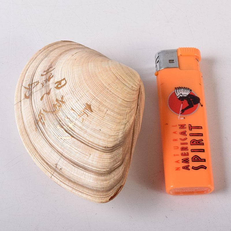 茶道具　金蒔絵　裏千家　十四代　淡々斎花押　あさり香合　時代箱　V　R8470