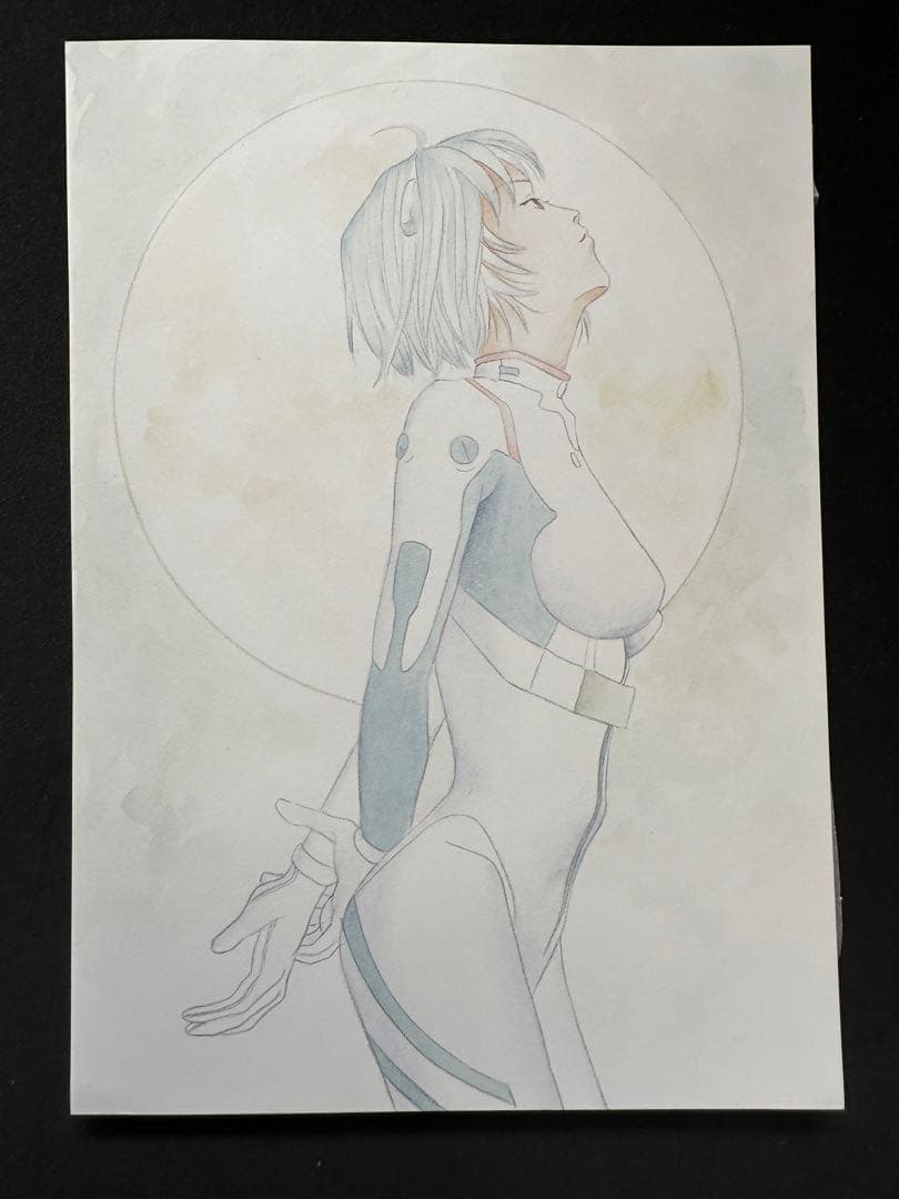 【美品】新世紀エヴァンゲリオン　綾波レイ　直筆画