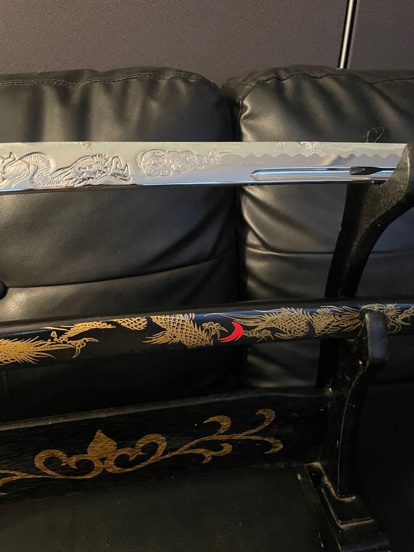 高級模造刀　太刀　居合刀　龍刻 模造刀