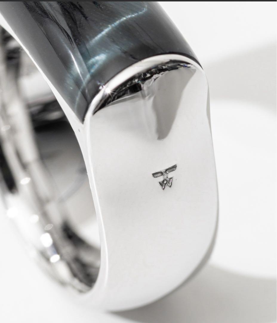 トムウッドCrest Ring Blue Howk Eyeリング50