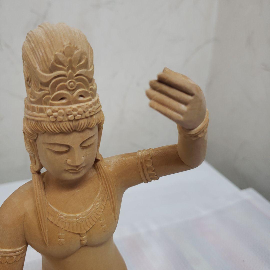 Bフライデー蔵出し特価美しい仏像です◇金運ヒバ材 弁財天◇秘部