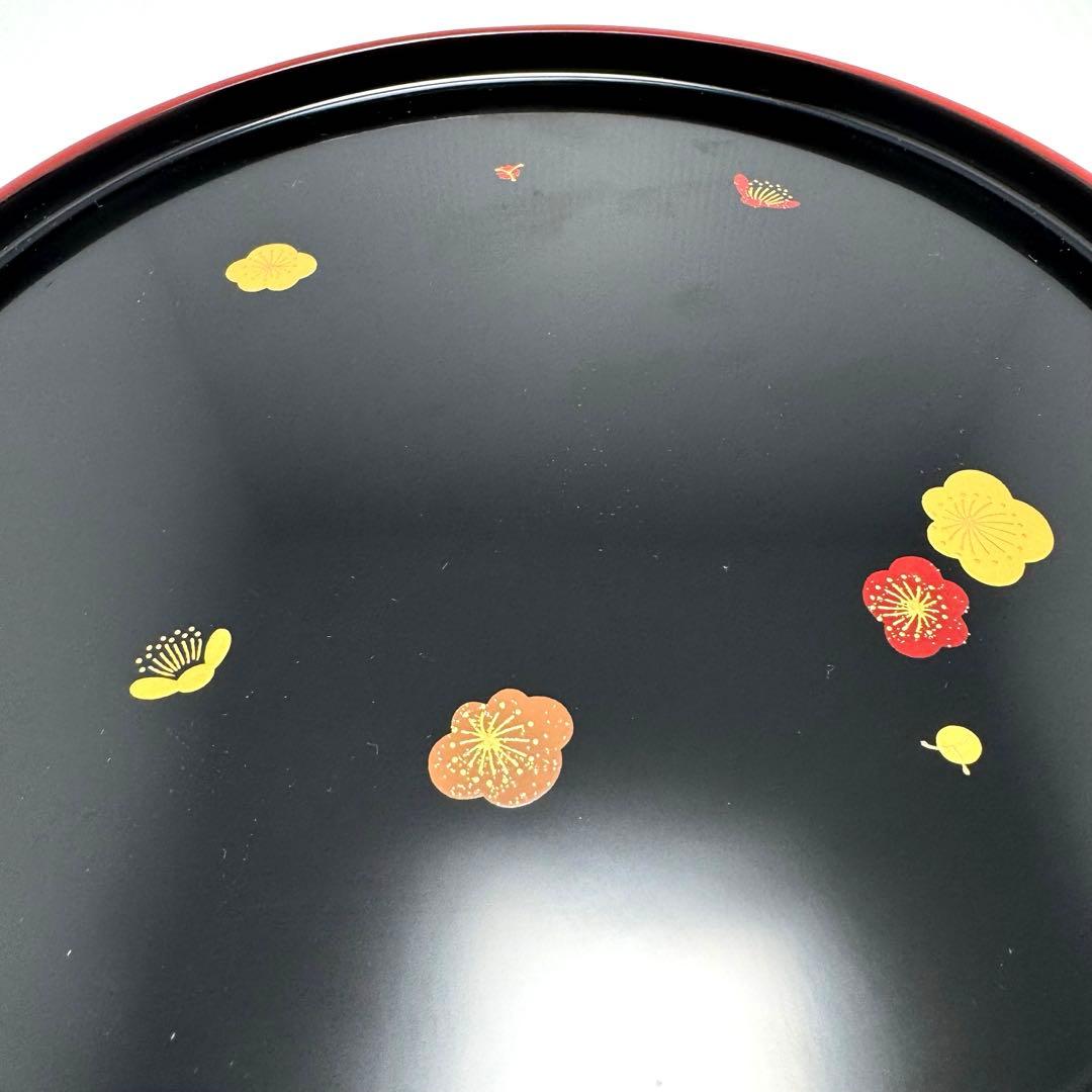 新品 特産輪島塗 漆器 天然木 干菓子盆 梅 膳 トレー 漆 伝統工芸 小サイズ