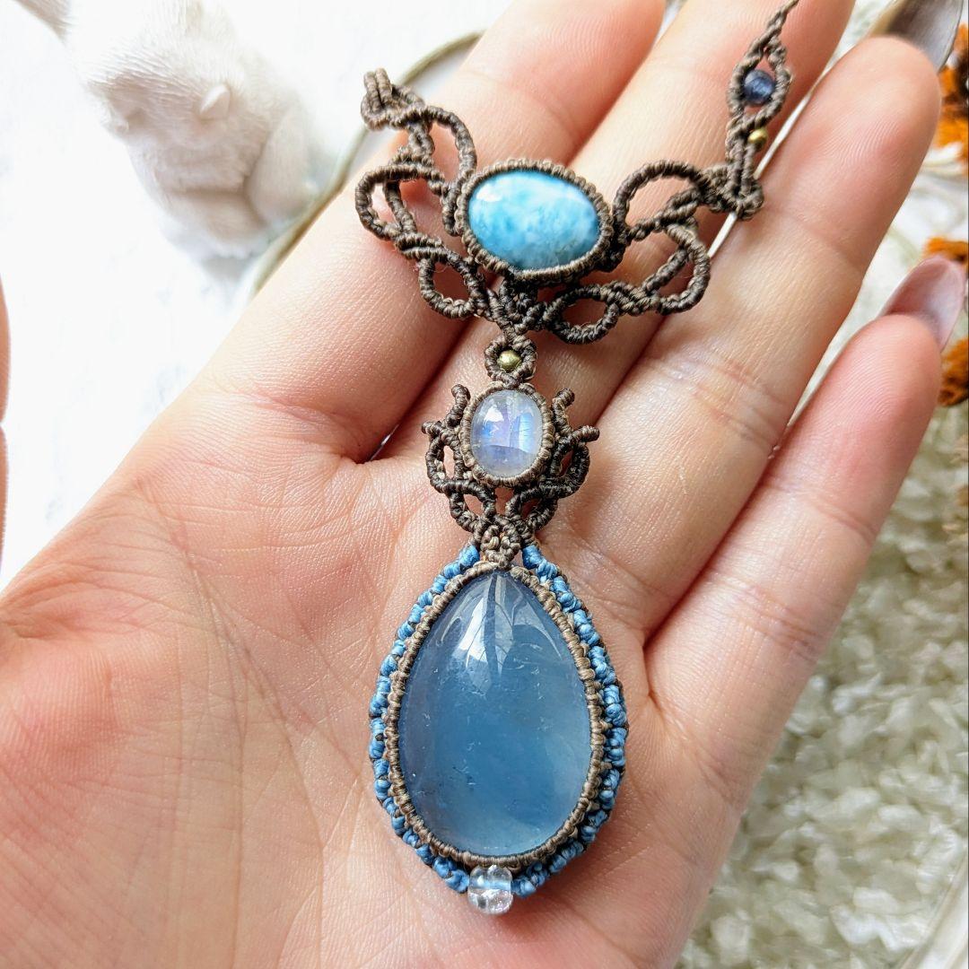 1249 マクラメハンドメイドネックレス L108630162 - ネックレス