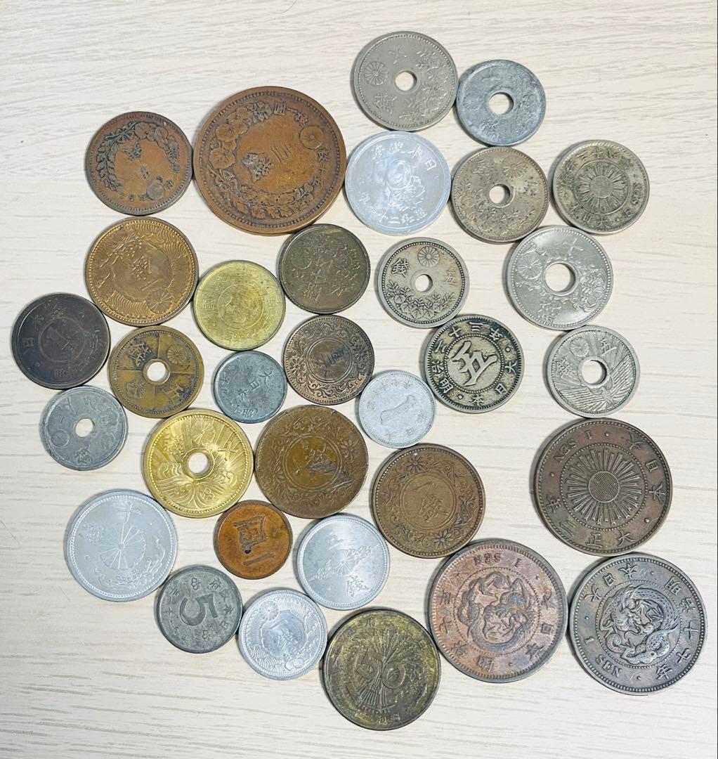 ✡*✡様 戦前戦後 日本古銭 まとめ売り 菊5銭白銅貨 2銭銅貨など