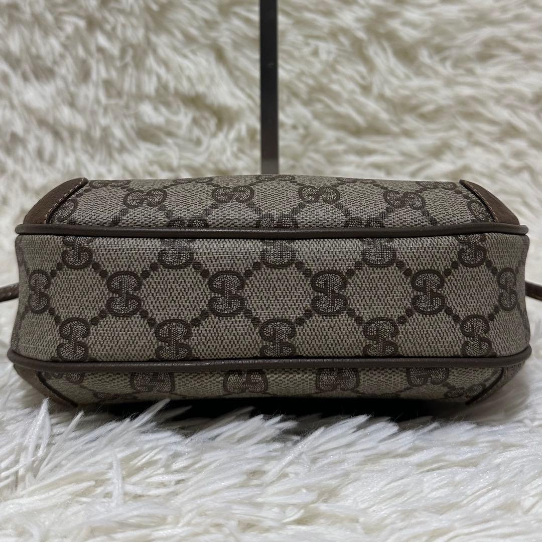 希少 レア オールドグッチ GG レザー ショルダーバッグ シェリーライン ロゴ