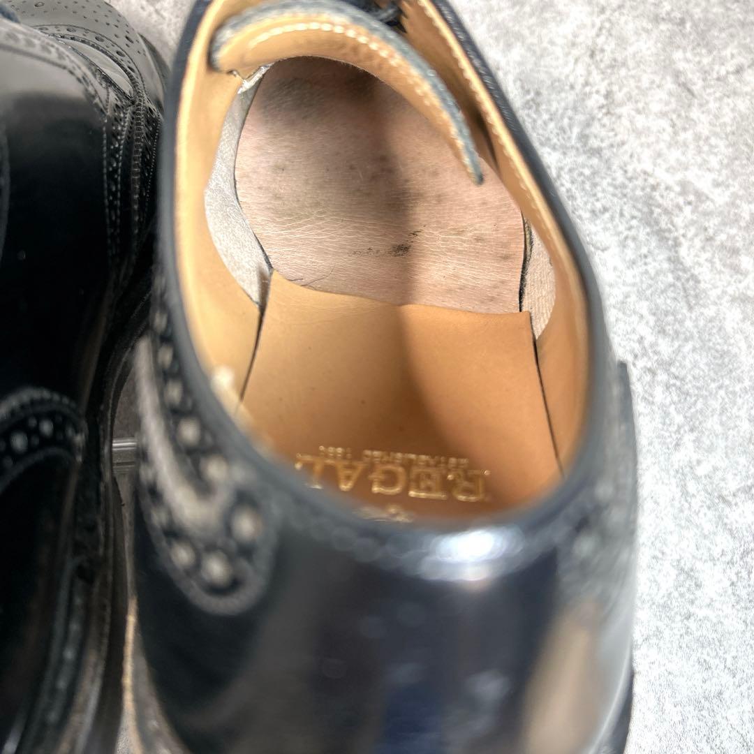 極美品【REGAL】ビジネスシューズ/JU17/メダリオン/ウイングチップ/革靴