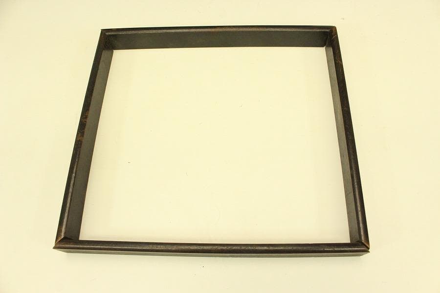 古民具 欅 四方 瓶掛 火鉢 五徳付(ZE447)