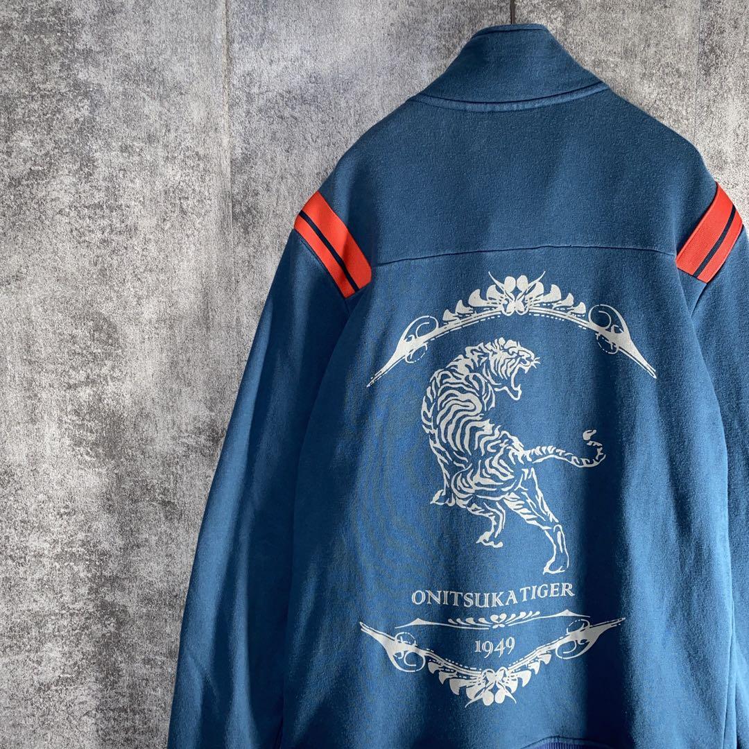 ヴィンテージ風 オニツカタイガー　1949 刺繍ロゴ ジャケット　背面虎　M