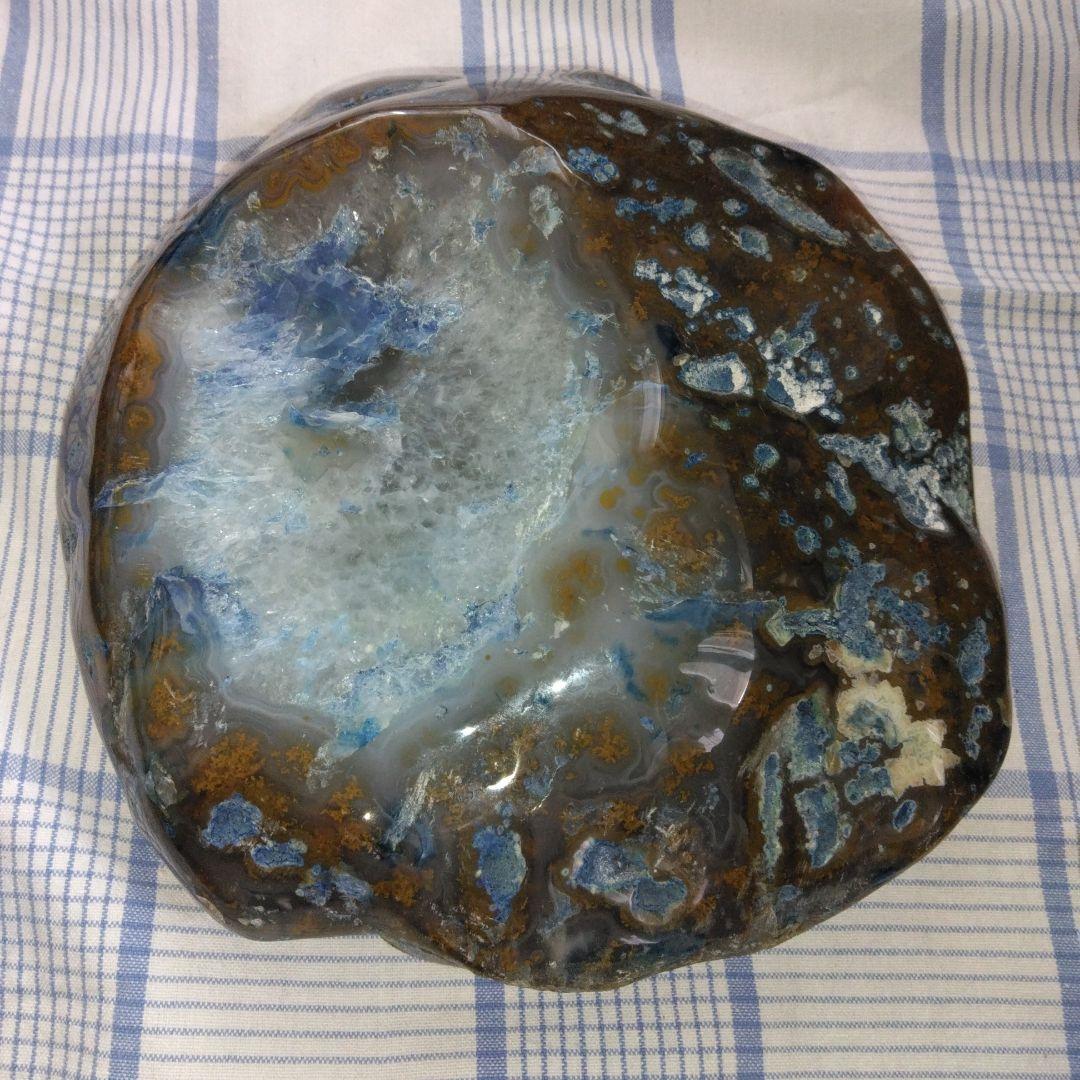 青瑪瑙ドーム、原石、ジオード、開運、縁起物、観賞石、パワーストーン