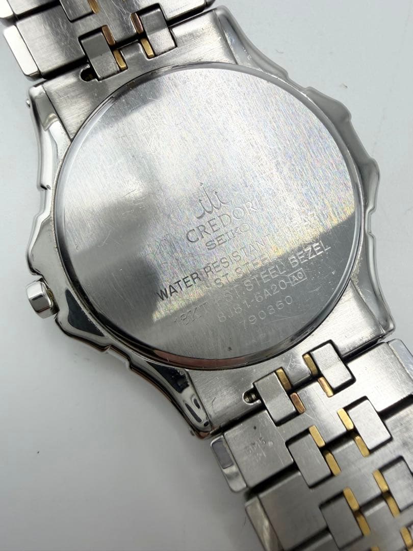 セイコー クレドール 18KT+ST 8J81-6A20 クォーツ メンズ