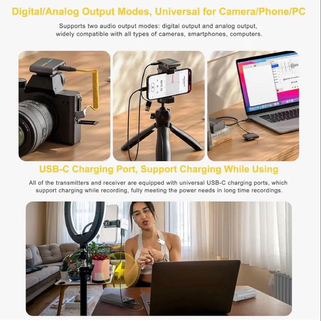 TRYMS iRay DW40 ワイヤレスマイク 4ch 無線マイク 200m