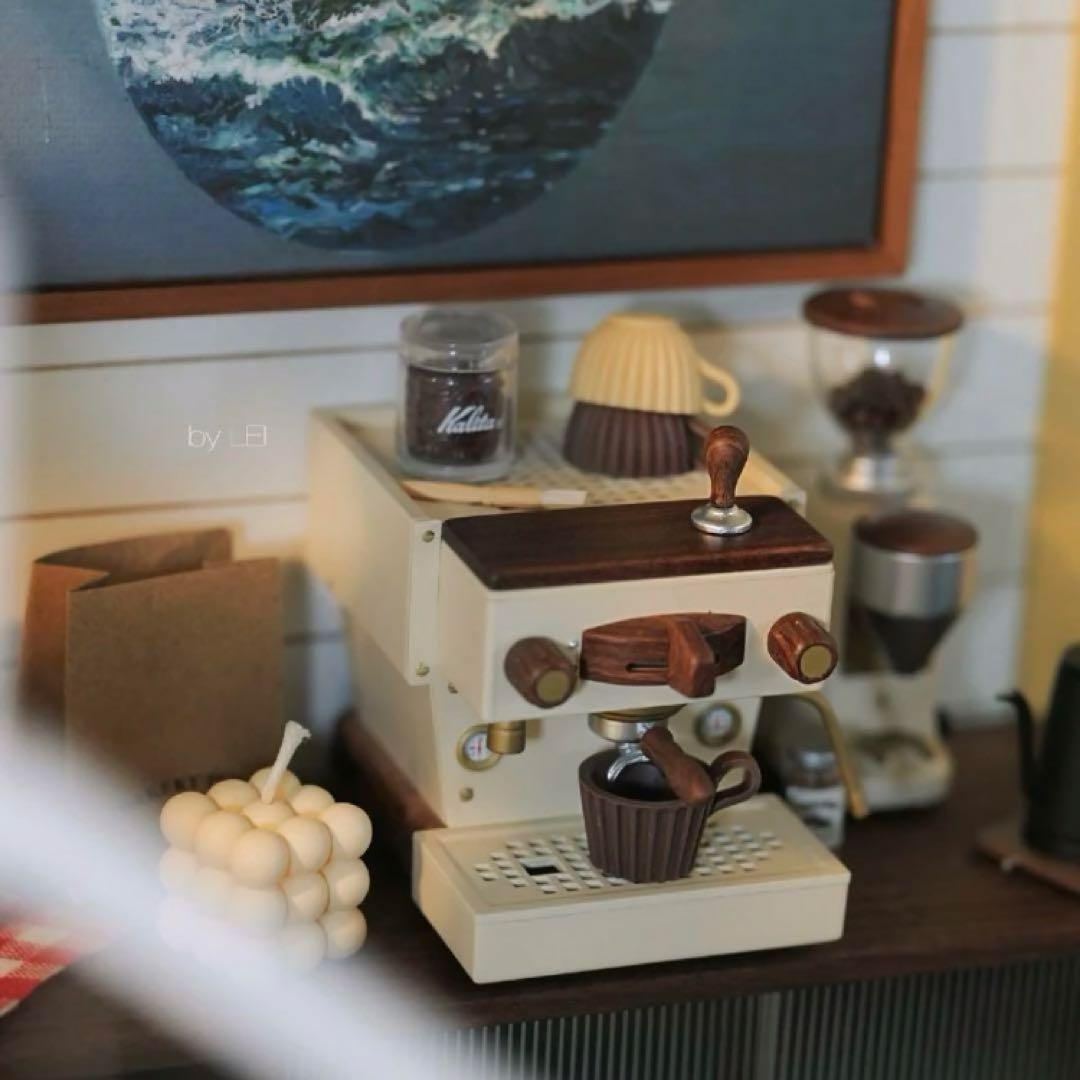 専用ページ　ミニチュア　コーヒーマシン　エスプレッソマシン　クリームホワイト