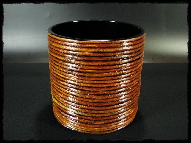 吸江斎好 柳曲 水指 助田 宗明 曲物 表千家 茶道具 四方桟共箱 f283