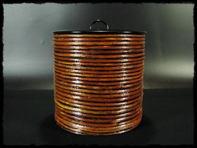 吸江斎好 柳曲 水指 助田 宗明 曲物 表千家 茶道具 四方桟共箱 f283