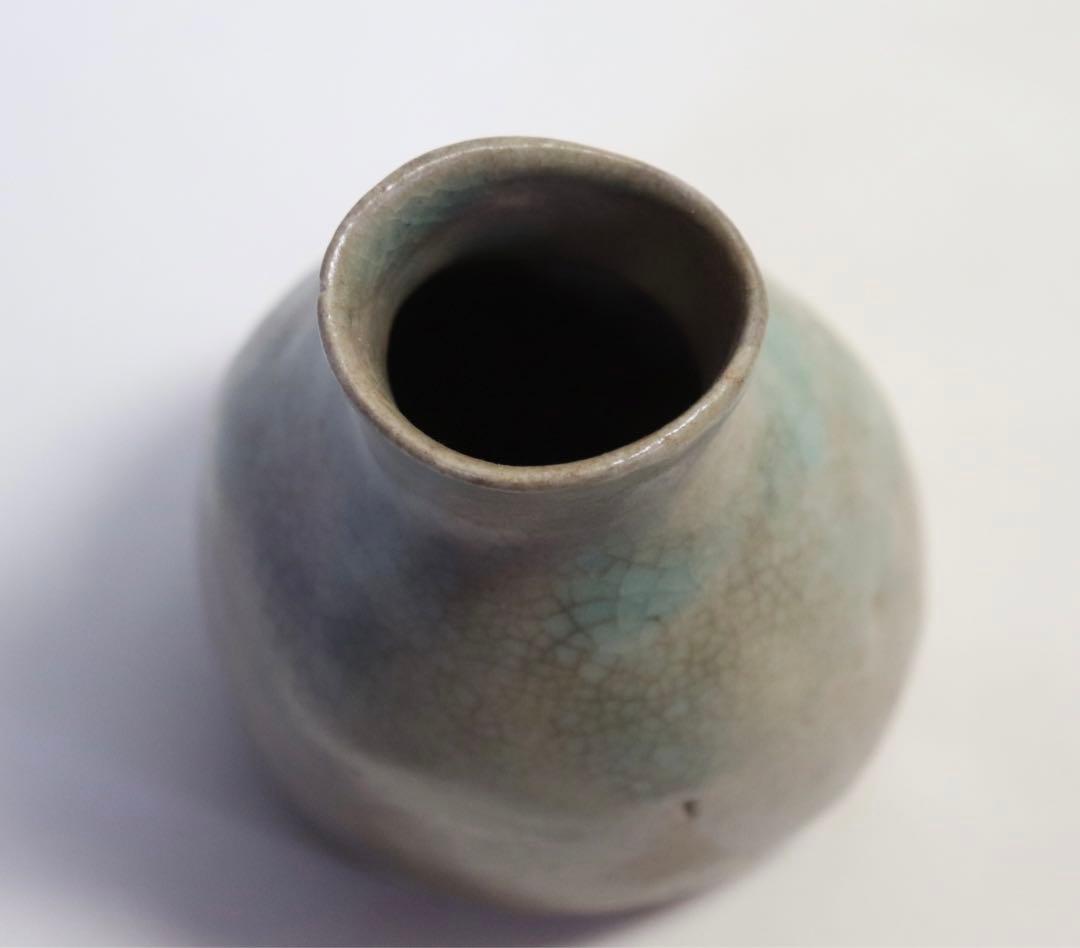 中国　民国期　緑哥釉徳利　元　古民具　送料込み0831