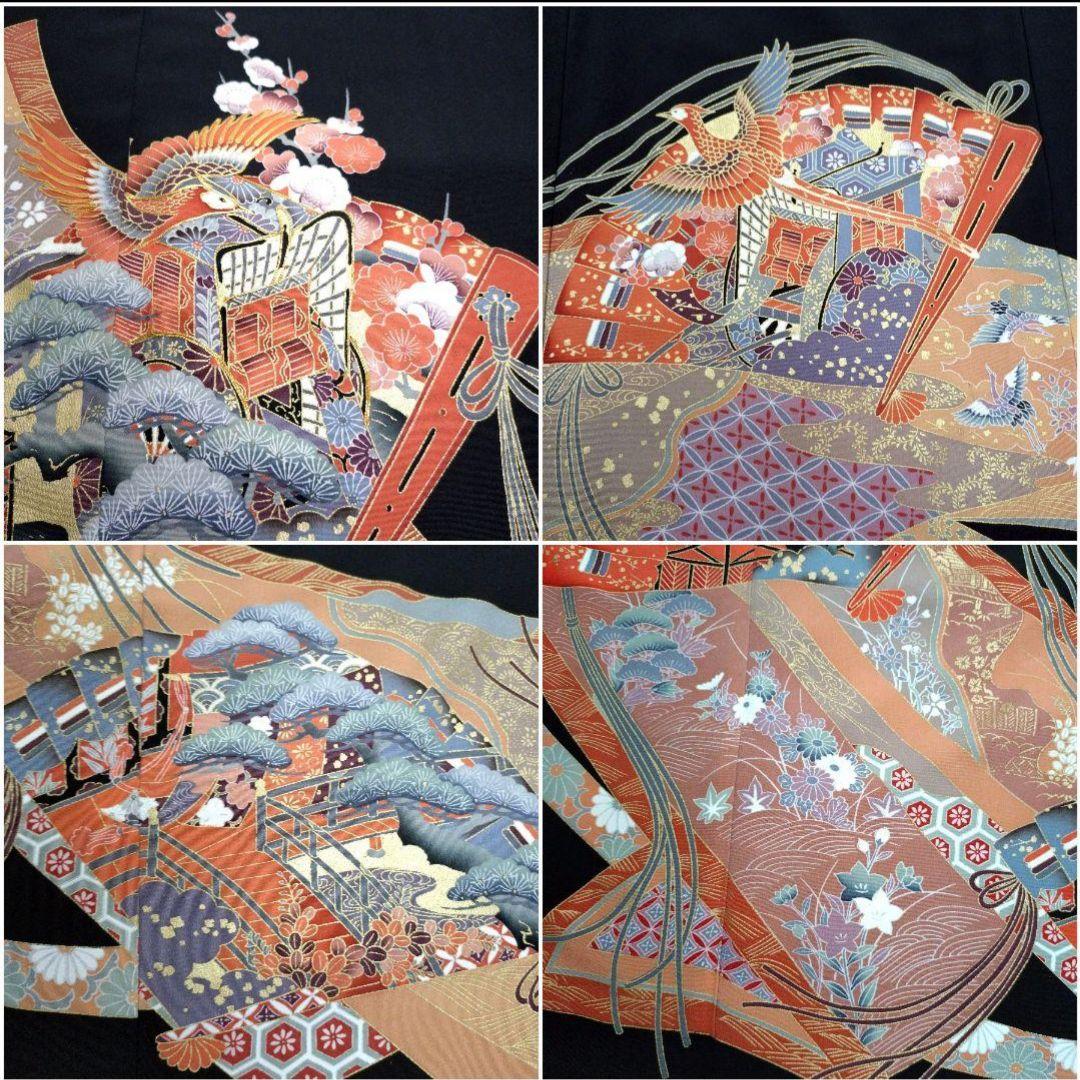 708 半額セール 正絹 美品 格調高い 友禅黒留袖 5点フルセット - メルカリ