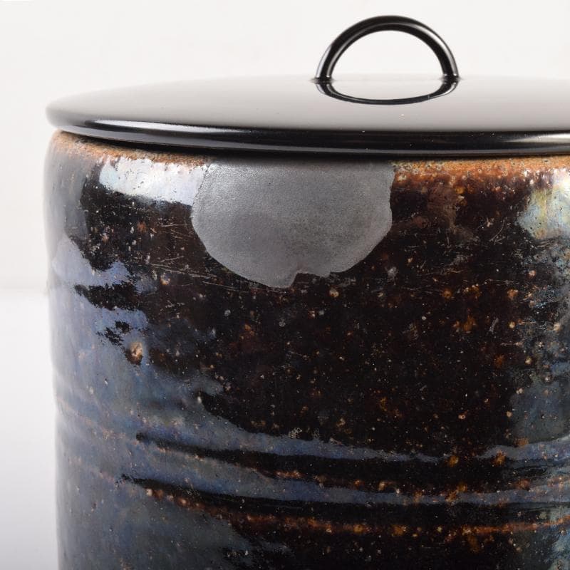 茶道具　古瀬戸　江戸初期　口禿手　一重口水指　澤田常安極め箱　M　R7571