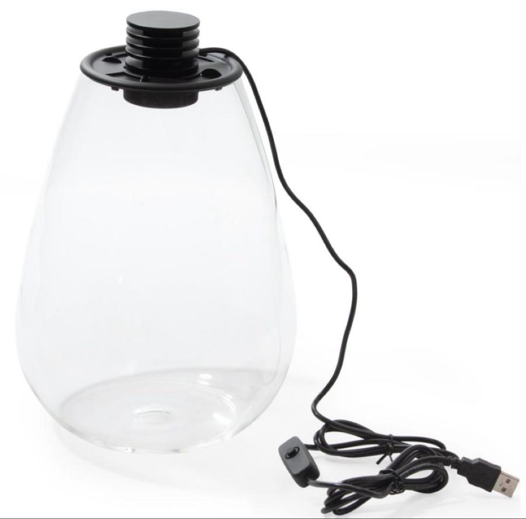 USB接続透明ガラス水槽 ボトルUFOドロップ苔テラリウムパルダリウム