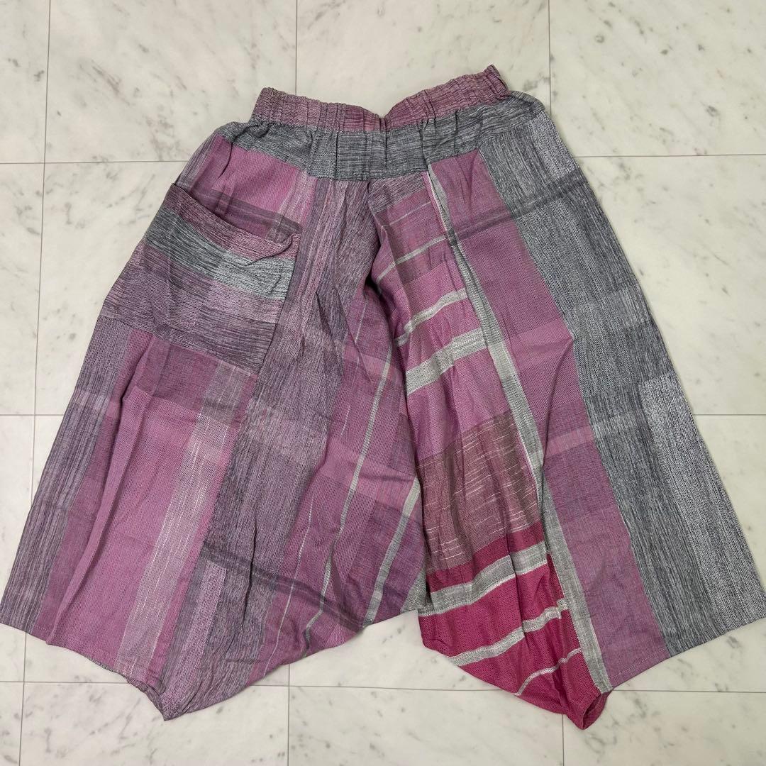 美品　タマキニイメ　サルエルパンツ　タルンパンツ　ピンク　コットン