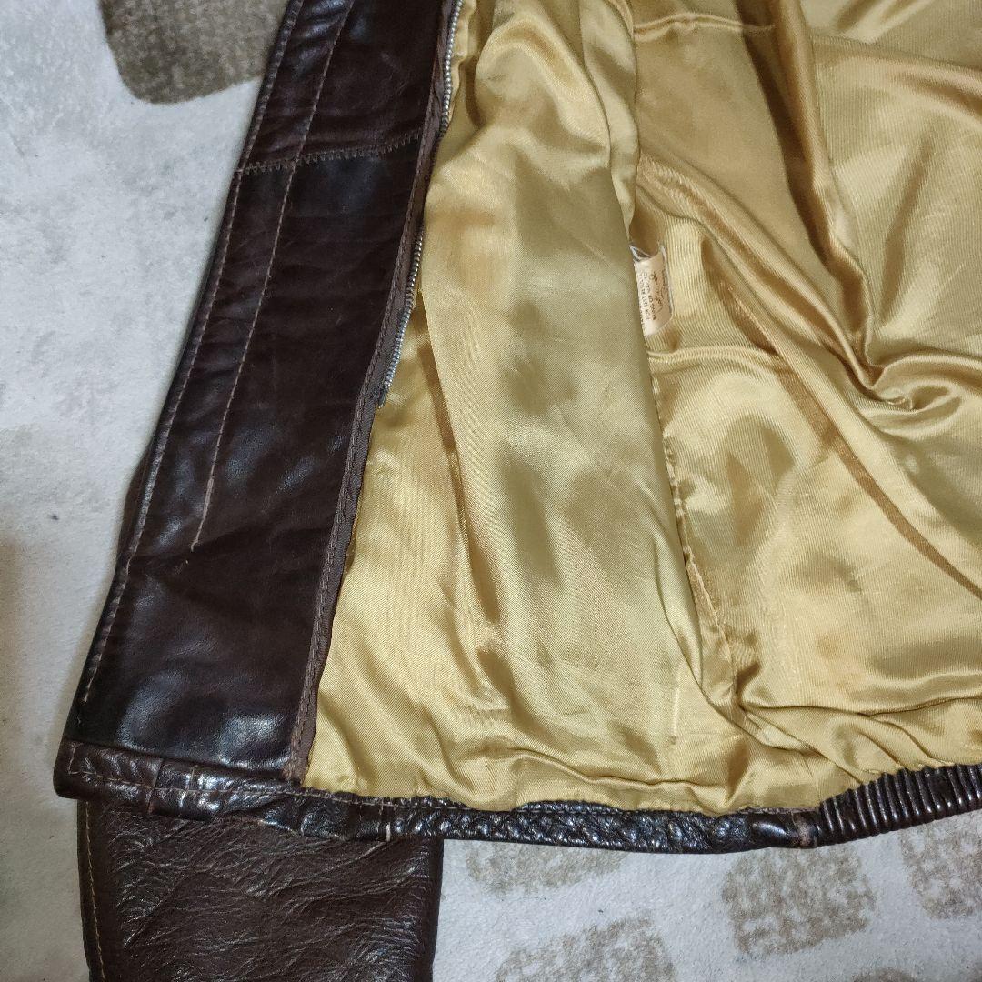 レアモデルSchottシングルライダースヴィンテージ濃茶36 ダメなら