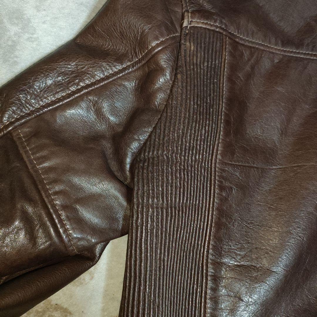 レアモデルSchottシングルライダースヴィンテージ濃茶36 ダメなら