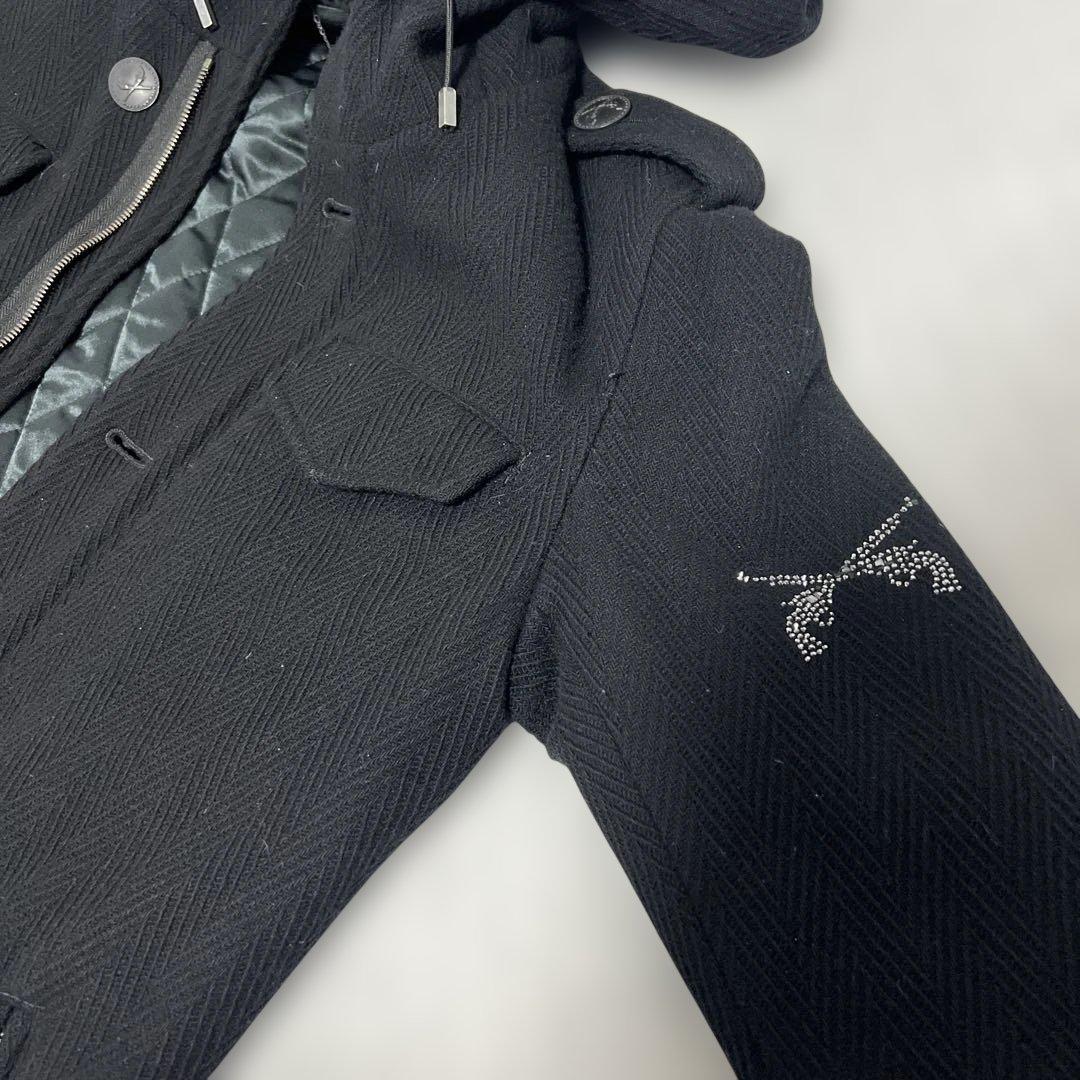 【美品】roar オールスワロ　コート　フードファー付