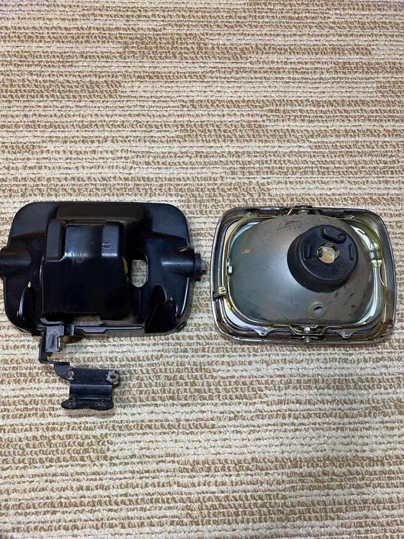 Z400GP純正ヘッドライト 角目 180π イエローレンズ 高輝度 LEDバルブ