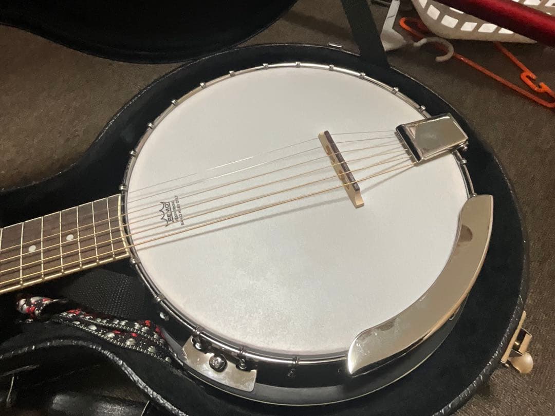 6弦 ギターバンジョー 5点セットケース付き【美品】