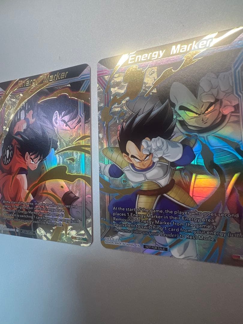 ドラゴンボール超カードゲーム　ベジータ　孫悟空　エナジーマーカー　非売品　英語