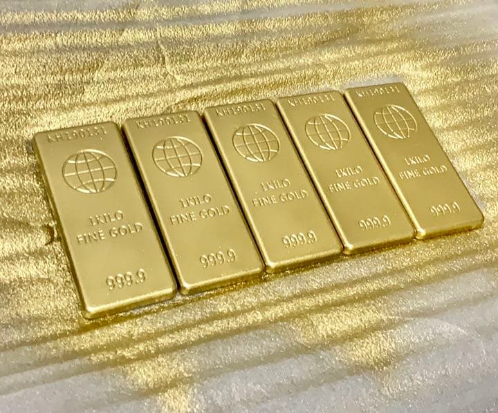 6枚セット金塊ピラミッド/純金/金の延べ棒 1kg レプリカ