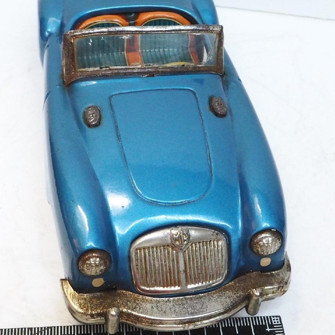 旧バンダイ【MGA 1600クーペ青ブルー 小】ブリキtin toy car箱無