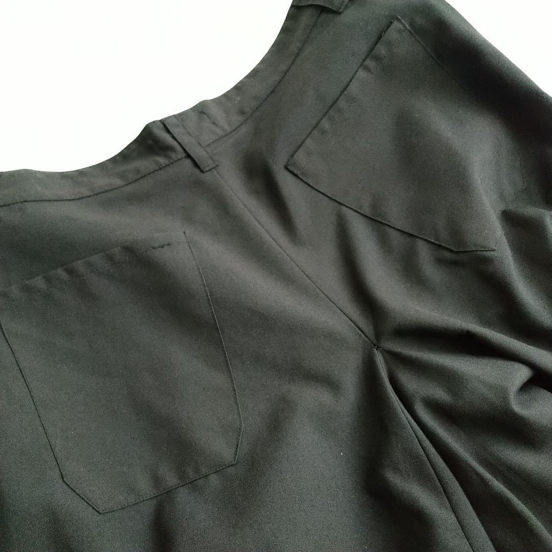 エイチナオト サルエルパンツ ワイドレッグ デザインパンツ チドリ 黒