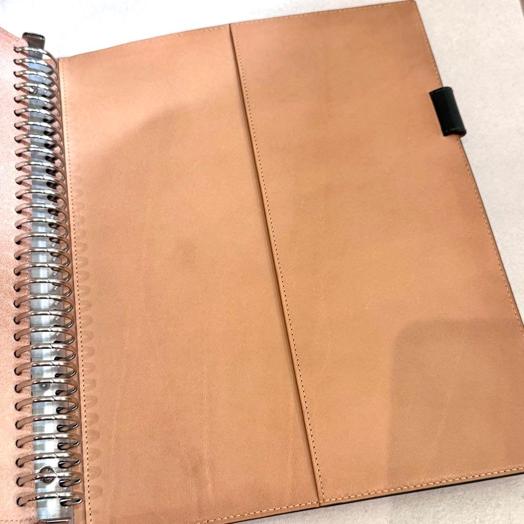 Design my life ブライドルレザー&ヌメ革ルーズリーフバインダーA4
