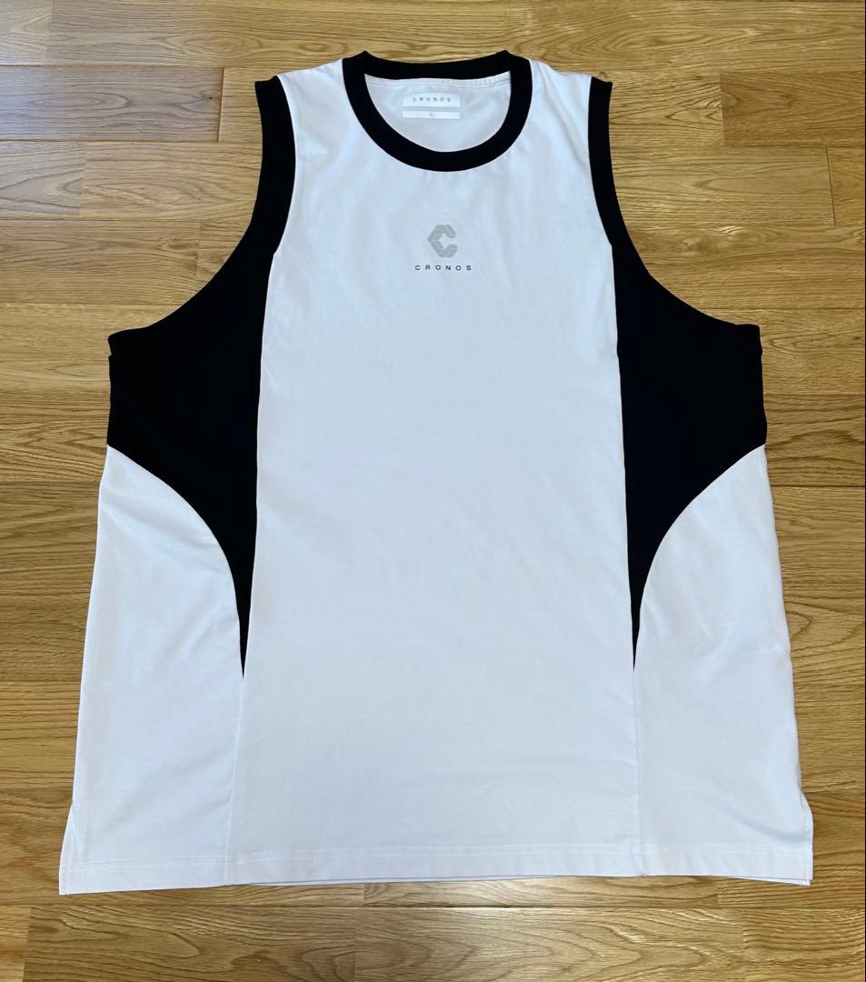 CRONOS ノースリーブ タンクトップ 黒 CRONOS SIDE INSERTS TANKTOP