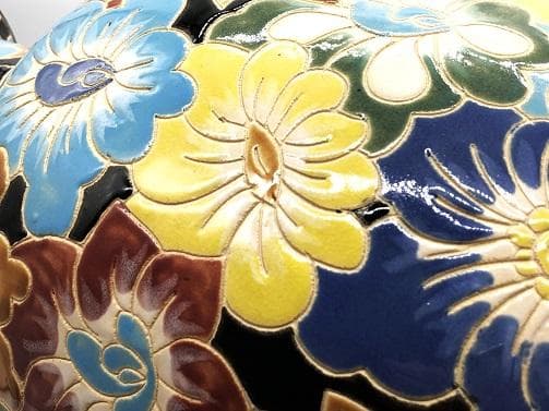 【 インド 19世紀花瓶 】　高さ56ｃｍ　八彩唐花尽し　コレクター放出