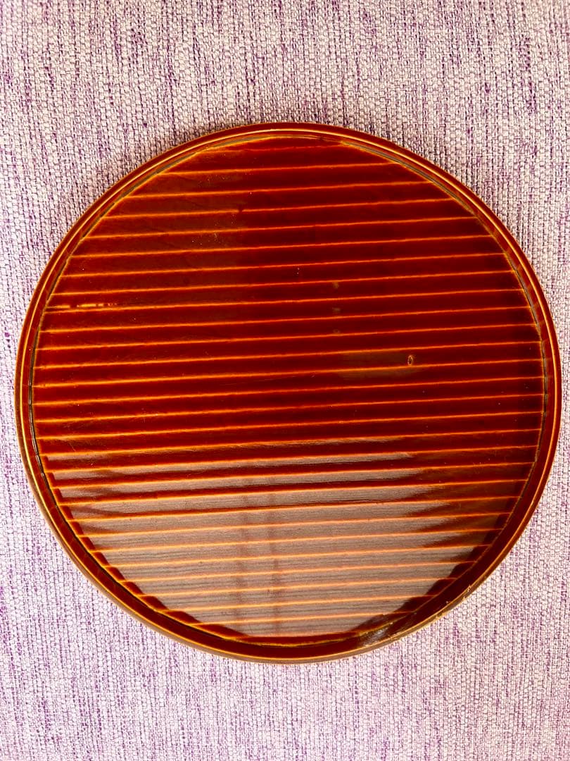 アンティーク飛騨高山春慶塗り火鉢　癒しの時間　火鉢生活に　春慶塗り丸盆付き