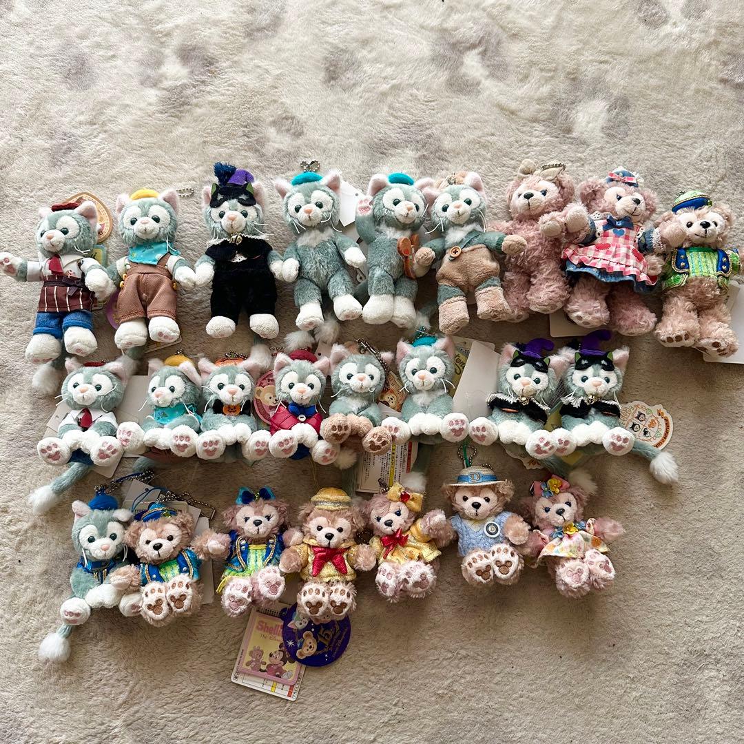 ダッフィーフレンズぬいぐるみバッジセットダッフィーシェリーメイ