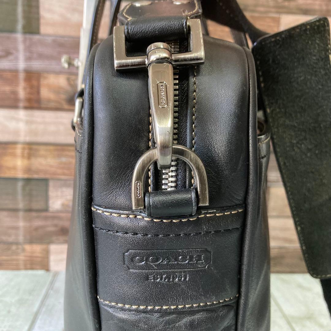 コーチ　COACH　ビジネスバック　2way オールレザー　ブラック　A4可　黒