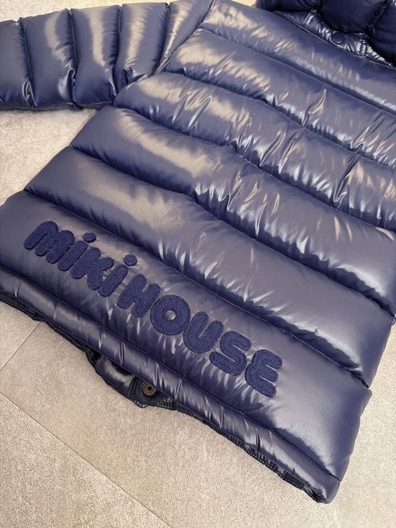 ミキハウス ダウン 90サイズ ネイビー