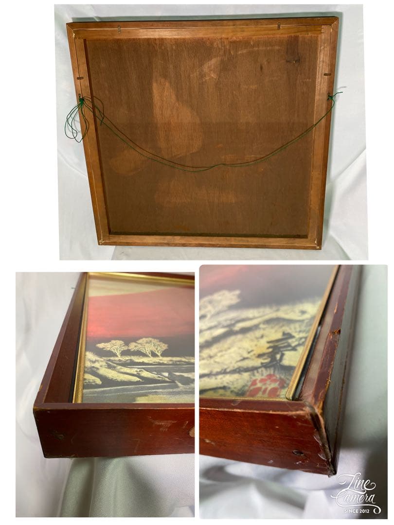 976❣️ 下川立夏　　日本画「赤富士」画寸 20号