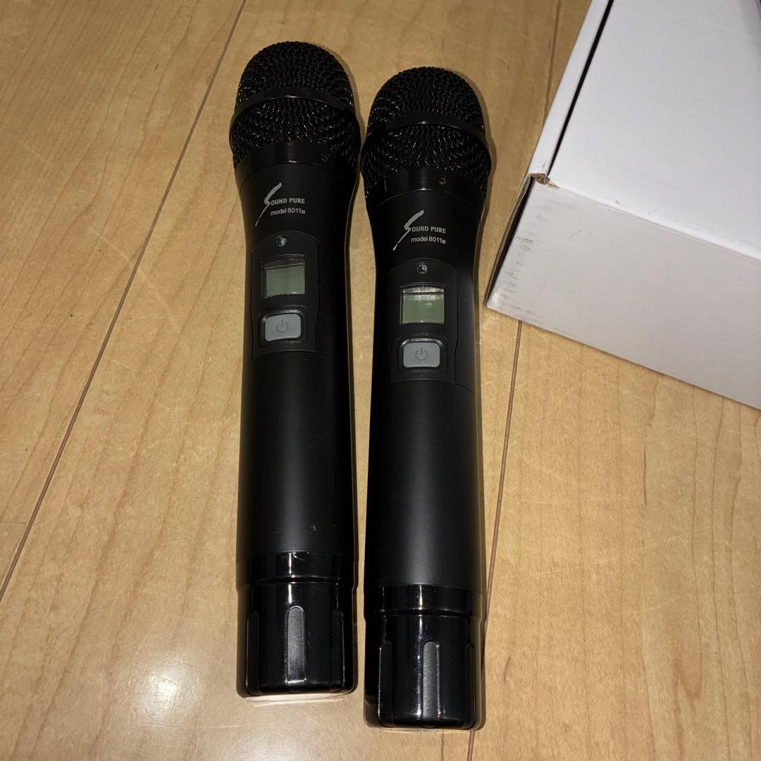 SOUNDPURE 8011IIマイク2本受信機 ワイヤレスマイクセット中古美品