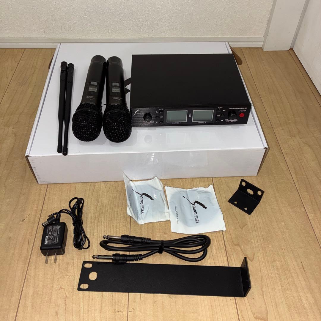 SOUNDPURE 8011IIマイク2本受信機 ワイヤレスマイクセット中古美品