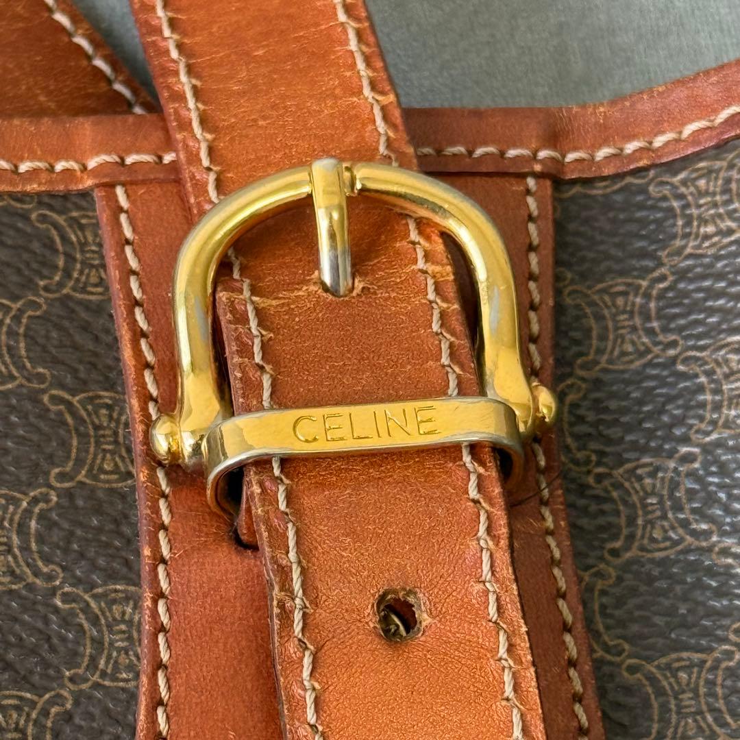 セリーヌ マカダム ハンドバッグ バケツ トートバッグ ブラウン