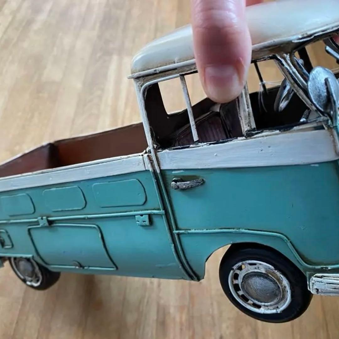 ワーゲンバス風 ブリキ製 ミニカー インテリア雑貨　①