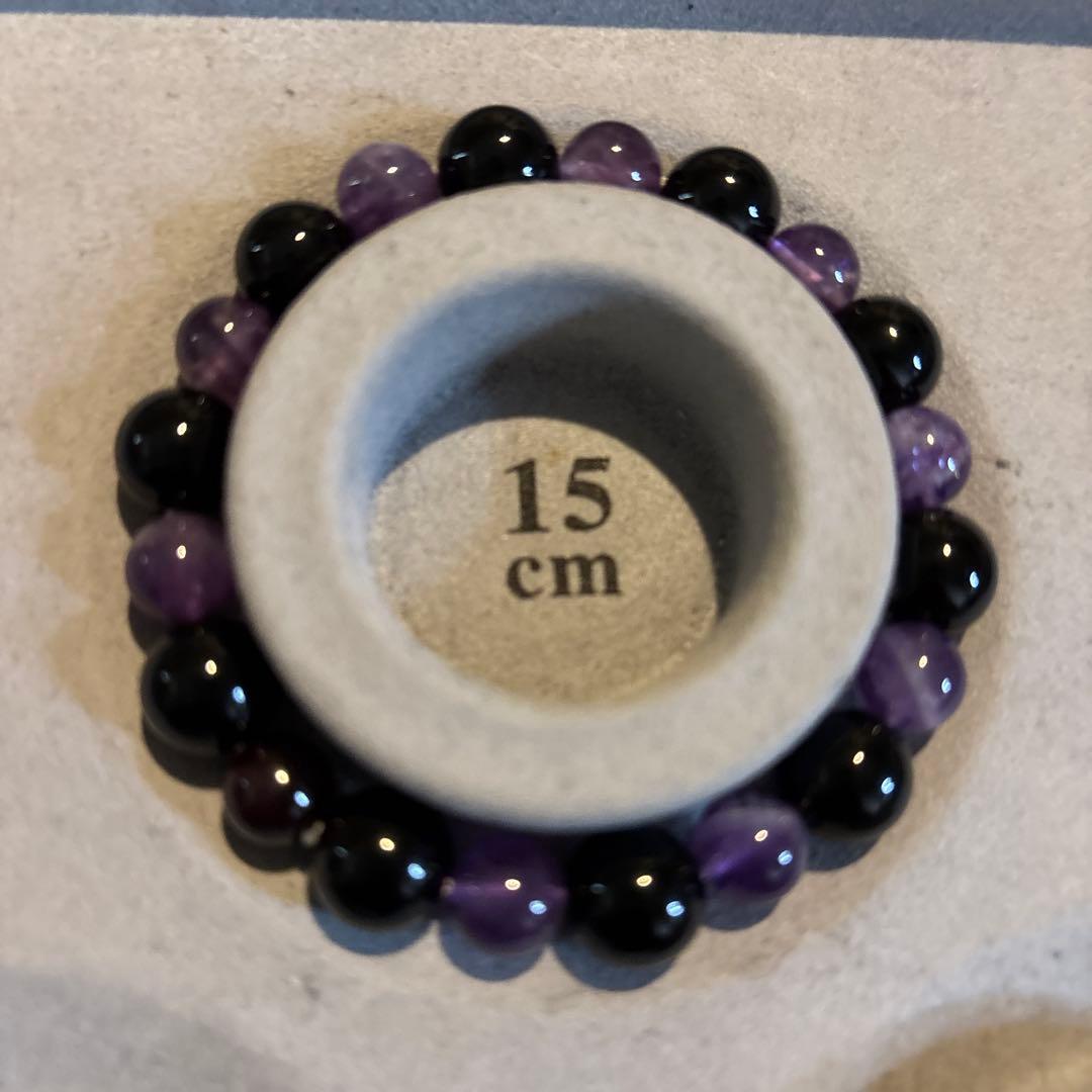 モリオンとアメジストとスギライトたんで魔除けが最強化したかも！綺麗！